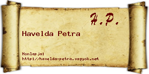 Havelda Petra névjegykártya
