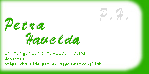 petra havelda business card
